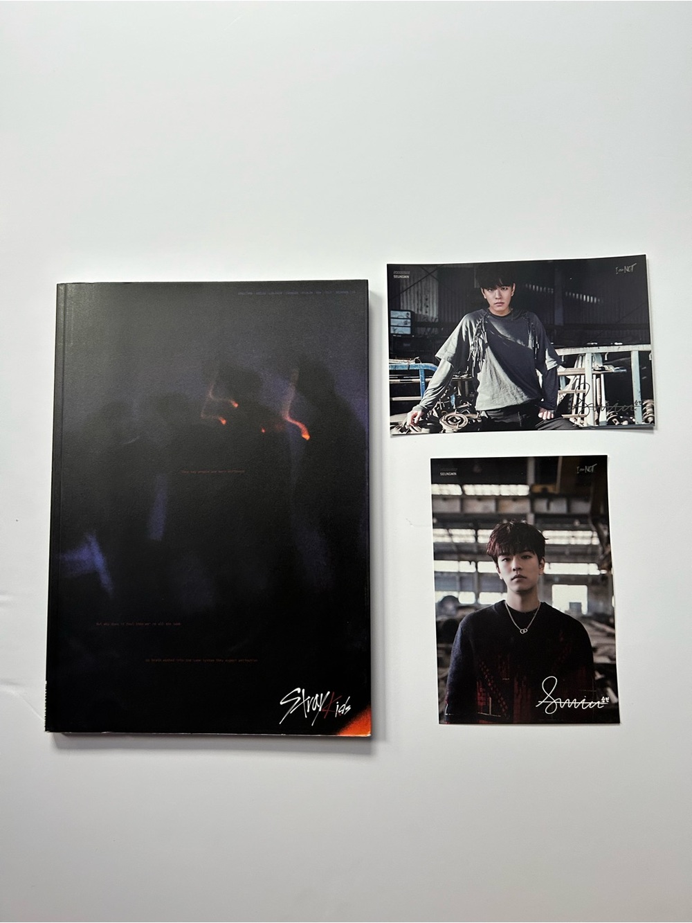 Stray Kids “I Am Not” album (w/ felixg) first press with Seungmin POB Postcards
